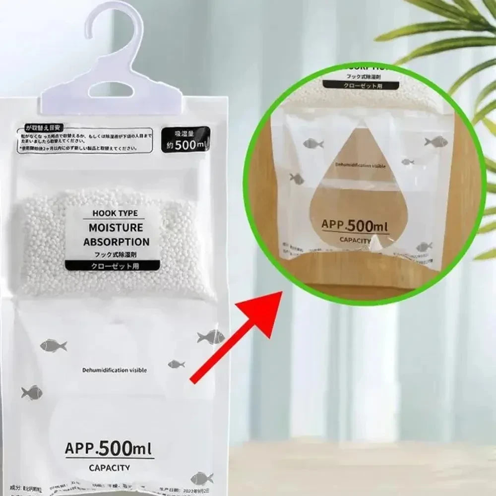 Hanging Moisture Absorber Wardrobe Dehumidifier Bag